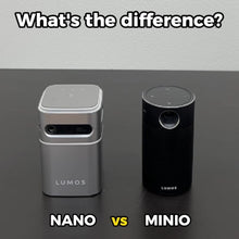 在图库查看器中加载和播放视频，LUMOS MINIO Portable Projector
